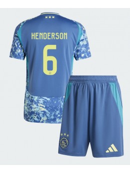 Billige Ajax Jordan Henderson #6 Bortedraktsett Barn 2024-25 Kortermet (+ Korte bukser)